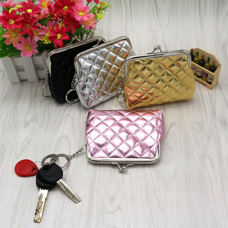 Women's Slouchy Graceful Diamond Mini Small Coin Purses