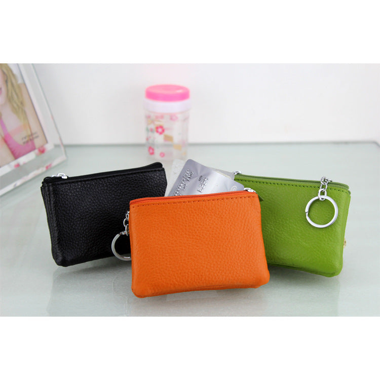 Women's Genuine Leather Creative Cattlehide Nylon Female Coin Purses