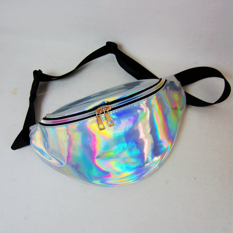 Women's Laser Magic Color Trend Reflective Transparent Waist Packs