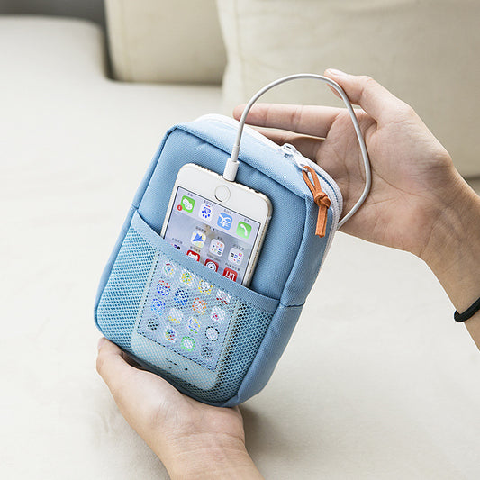 Polyester Data Cable Power Bank Hard Cosmetic Bags