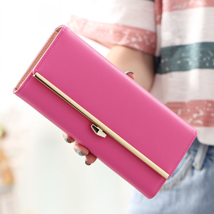 Women's Female Long Korean Fashion Simple Clutch Ladies Wallets