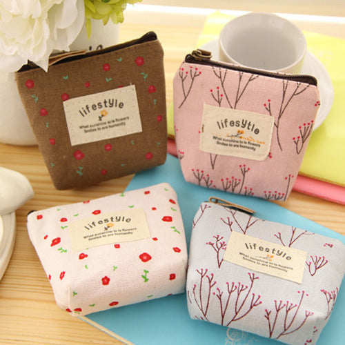 Korean Style Fashionable Fresh Floral Pastoral Ladies Wallets