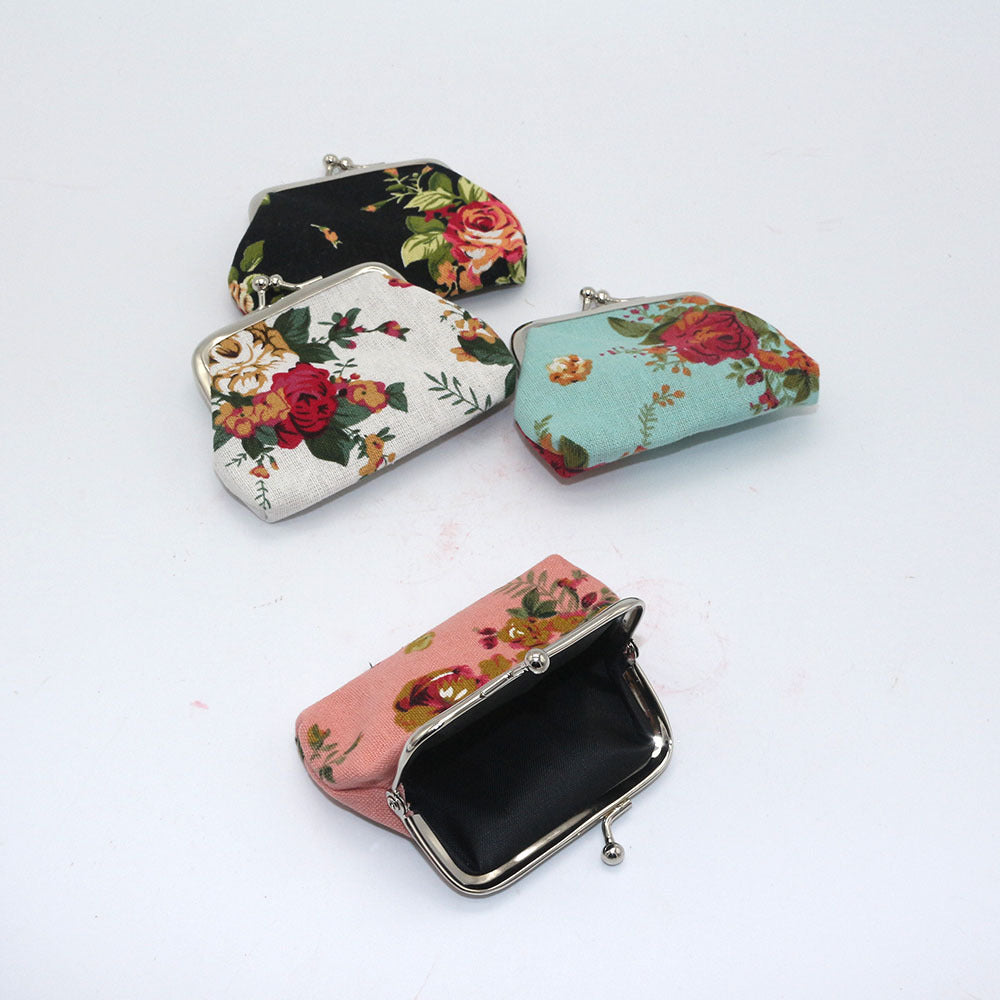 Women's Mini Fabric Printing National Style Pocket Coin Purses