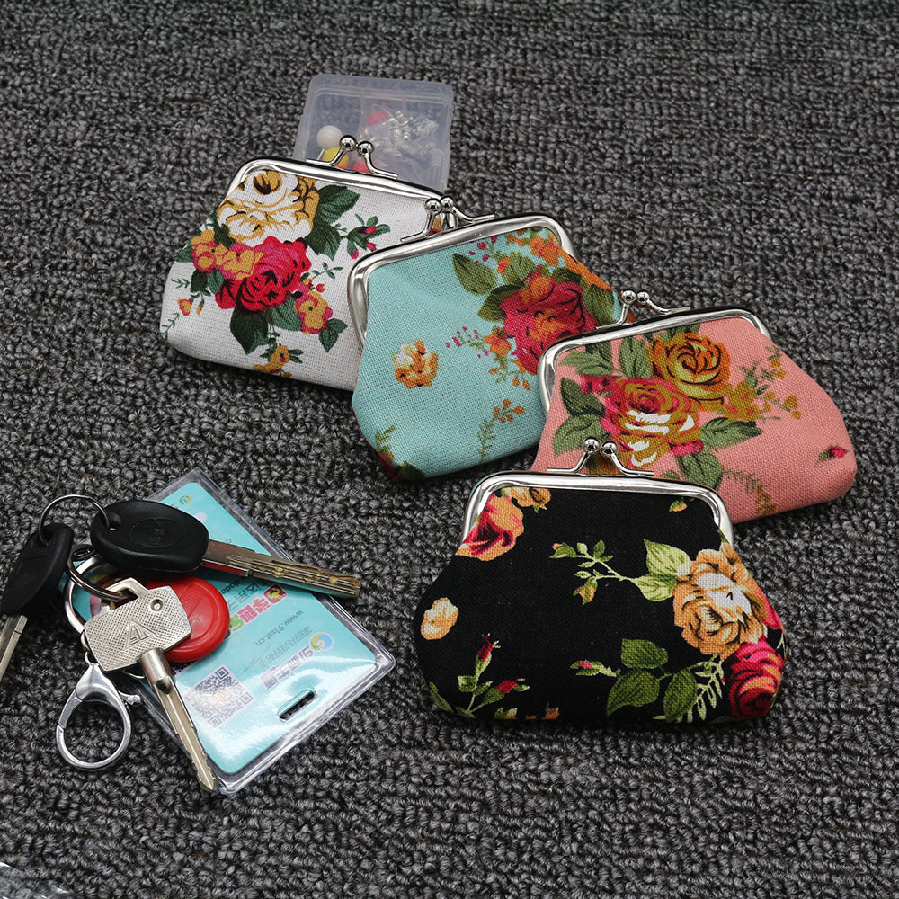 Women's Mini Fabric Printing National Style Pocket Coin Purses