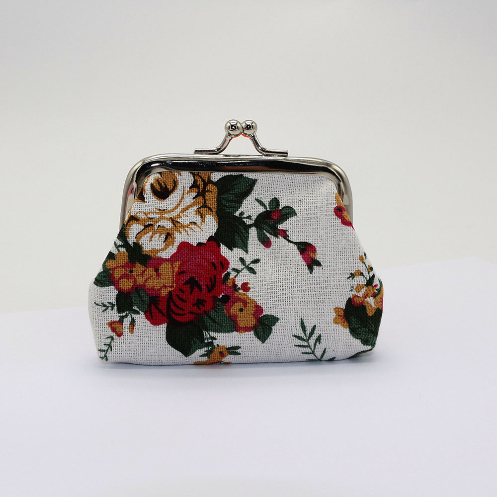 Women's Mini Fabric Printing National Style Pocket Coin Purses