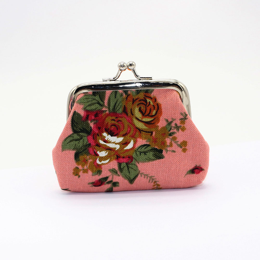 Women's Mini Fabric Printing National Style Pocket Coin Purses