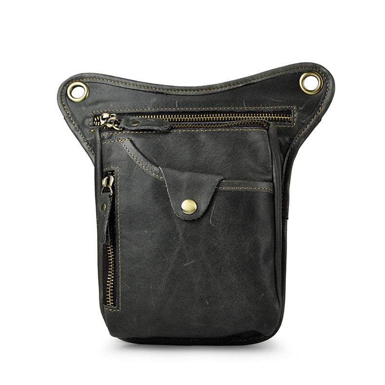 Men's Oil Waxed Leather Cowhide Retro Trendy Bags