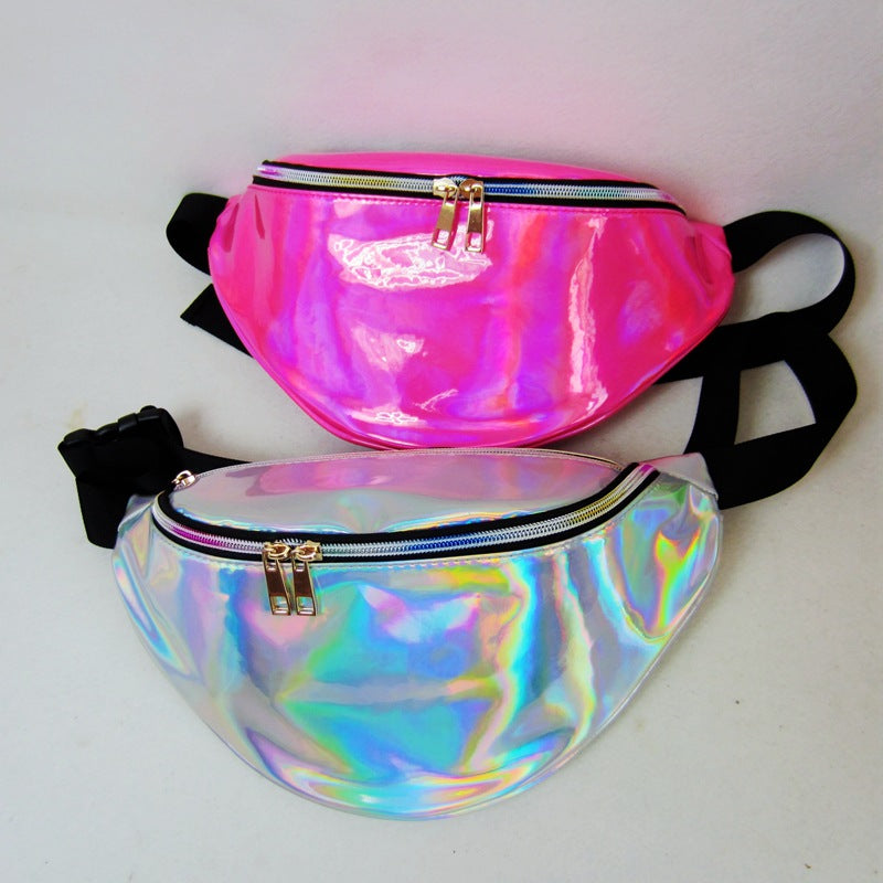 Women's Laser Magic Color Trend Reflective Transparent Waist Packs