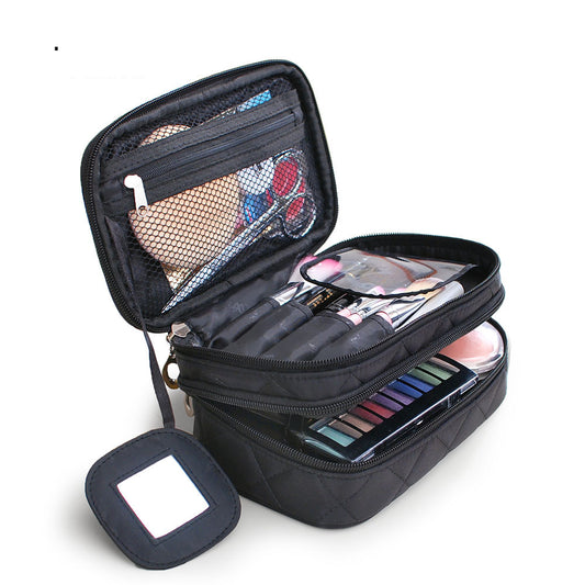 Layer Creative Geometric Rhombus Wash Nylon Cosmetic Bags