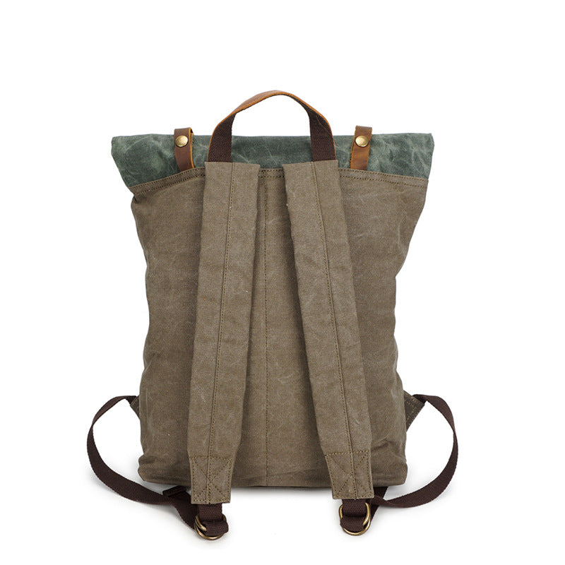 Sacs imperméables vintage en toile Crazy Horse en cuir pour hommes