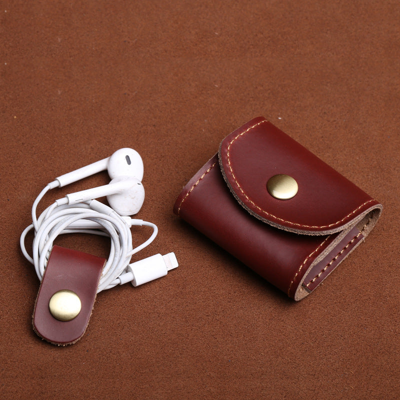 Summer Earphone Portable Data Cable Headset Storage Box Crazy Coin Purses