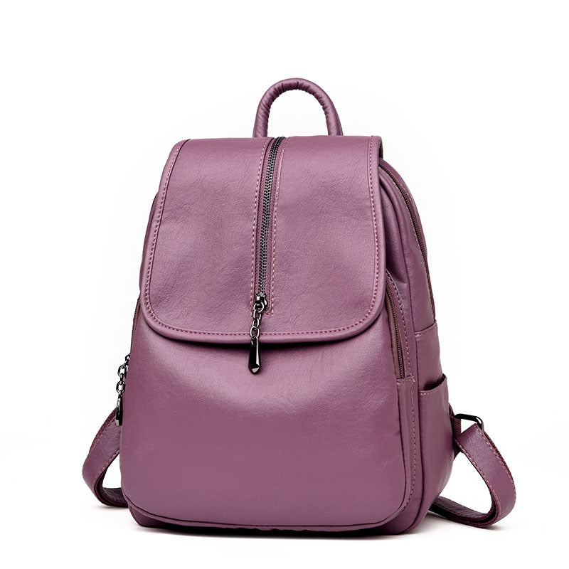 Women's Soft Surface Korean Style Leisure Big Backpacks