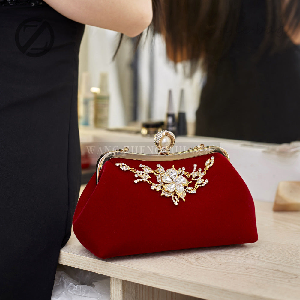 Women's Portable Wedding Fashion Diamond Chain Trend Evening Bags