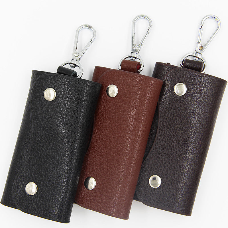 Fashion Litchi Pattern Cylindrical Household Promotional Key Bags