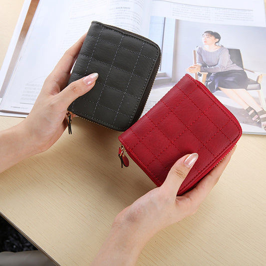 Women's Korean Style Mini Short Zipper Cute Ladies Wallets