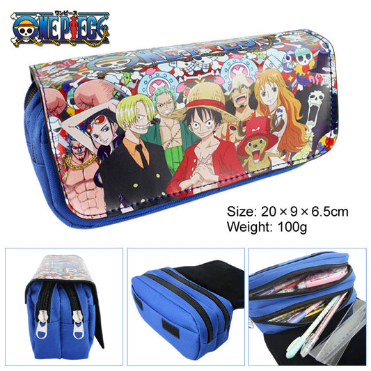 Piece Anime Color Picture Pencil Cartoon Large Capacity Double Ladies Wallets