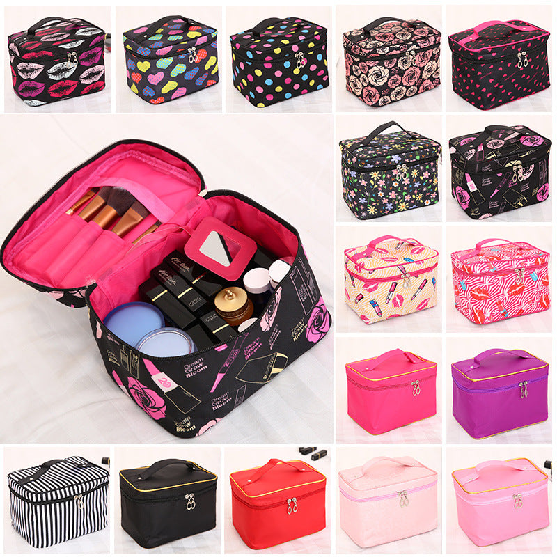 Capacity Satin Cartoon Storage Hand-held Make-up Bags