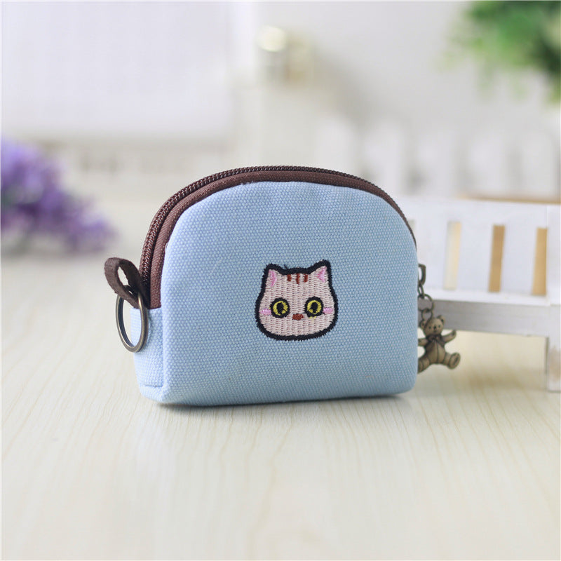 Cotton Linen Printed Cartoon Small Change Coin Purses