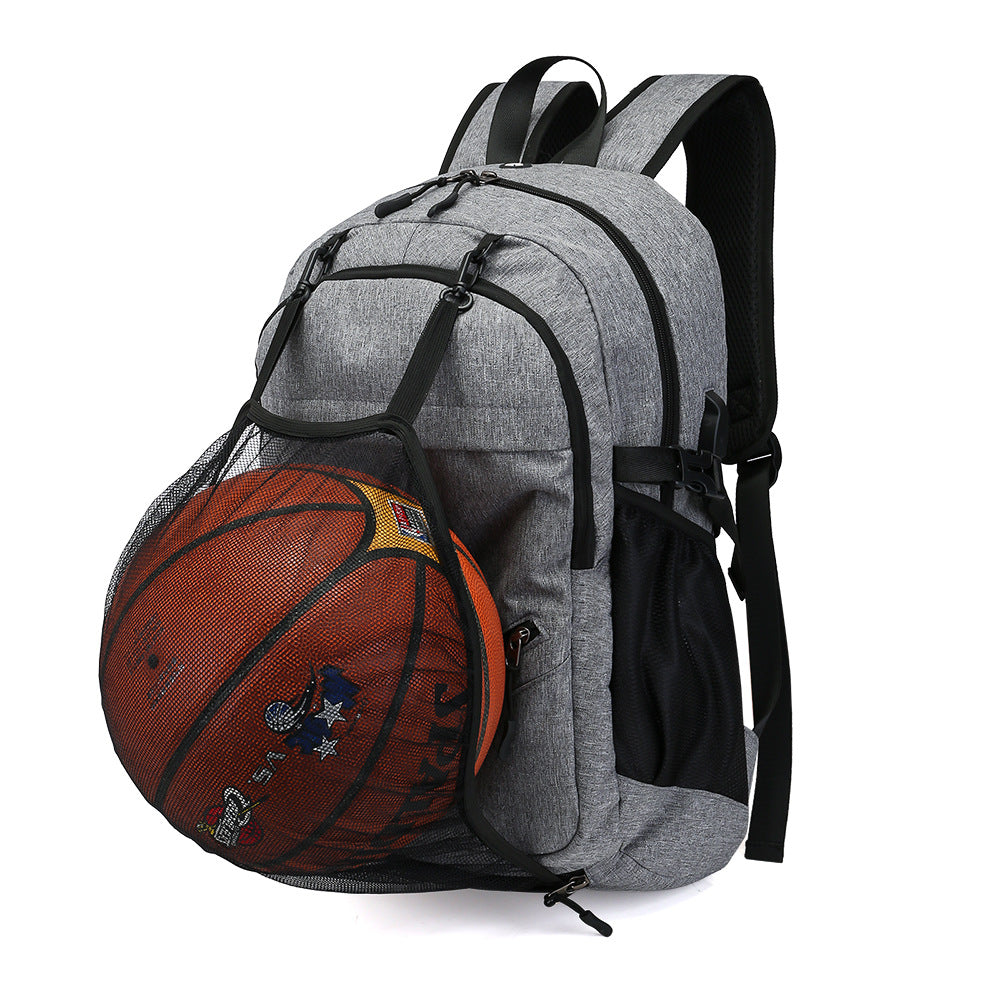 Men's Basketball Oxford Cloth Rechargeable Waterproof Inch Backpacks