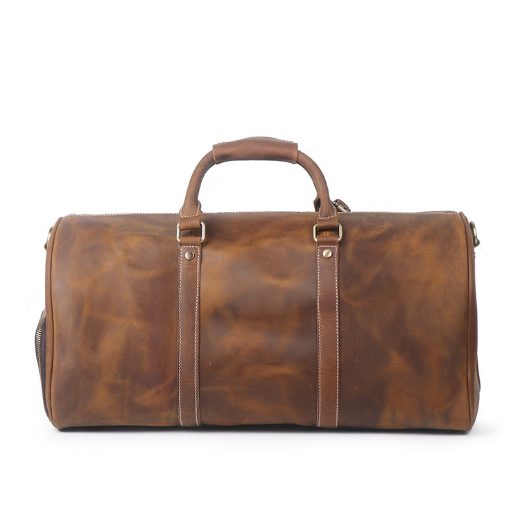 Retro Crazy Horse Leather First Layer Cowhide Travel Bags