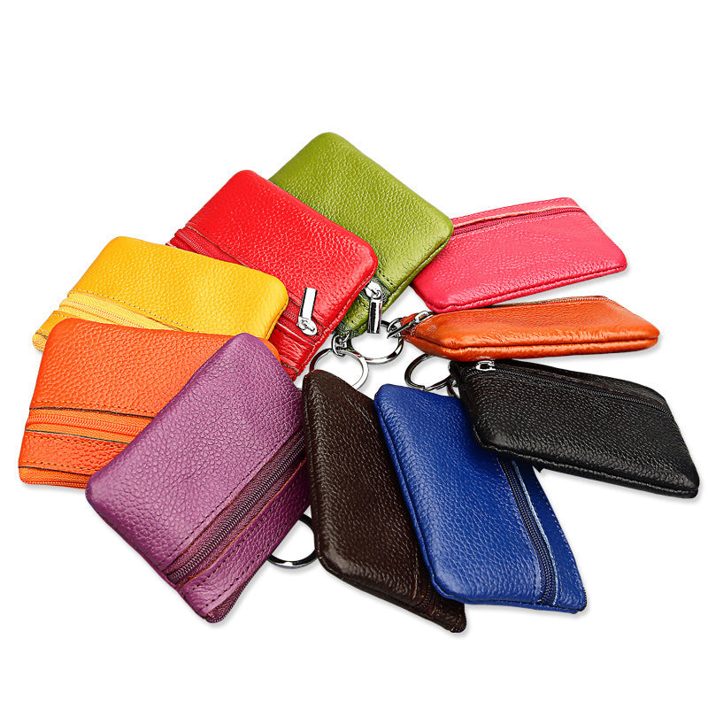 Charming Small Genuine Leather Gift Short Coin Purses