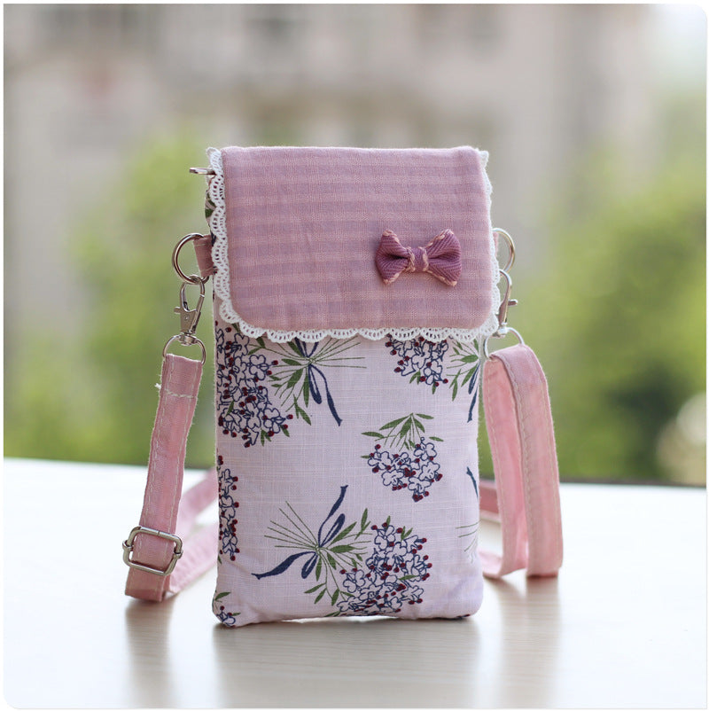 Bouquet Cotton Cloth Mobile Rural Long-term Phone Bags