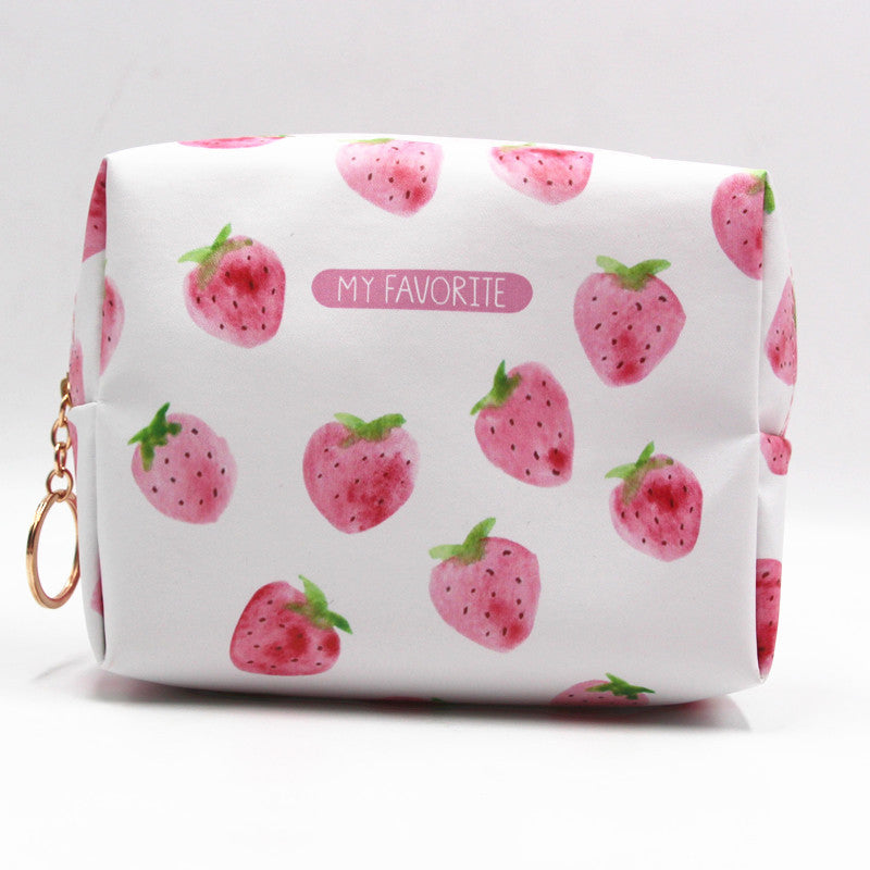 Sacs portables de stockage de grande capacité de fraises créatives de style coréen