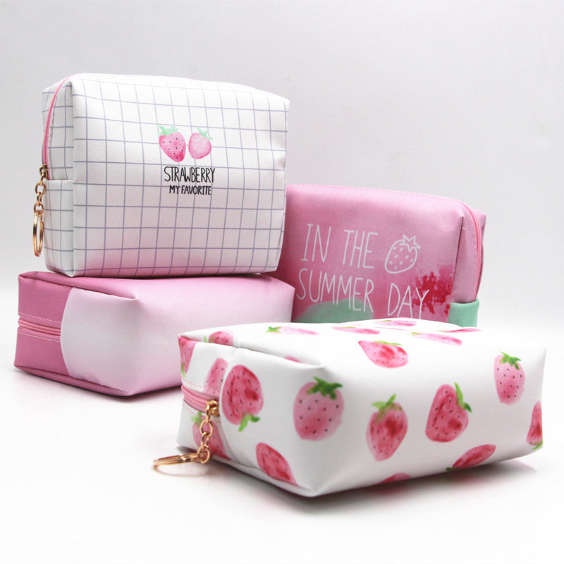 Sacs portables de stockage de grande capacité de fraises créatives de style coréen