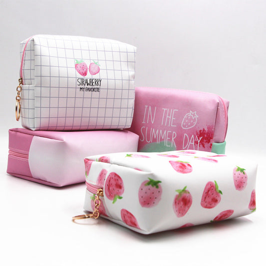 Korean Style Creative Strawberry Large Capacity Storage Portable Bags