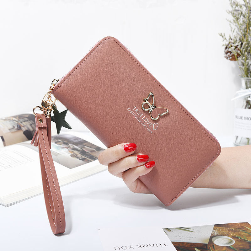 Women's Butterfly Hollow Hardware Large Capacity Screen Ladies Wallets