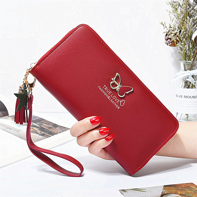 Women's Butterfly Hollow Hardware Large Capacity Screen Ladies Wallets