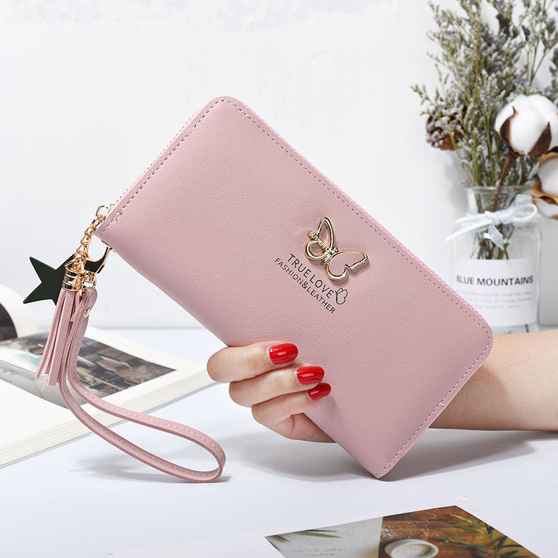 Women's Butterfly Hollow Hardware Large Capacity Screen Ladies Wallets