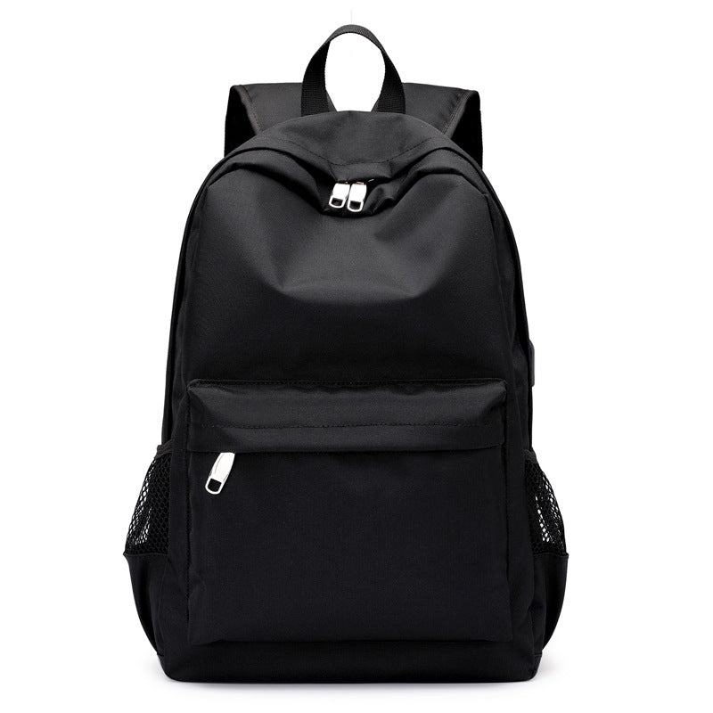 Men's Color Korean Style Large Capacity Rechargeable Backpacks