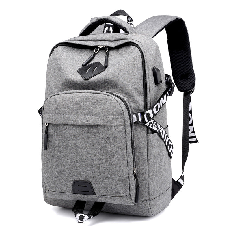 Rechargeable Fashion Solid Color Burden Reduction Backpacks