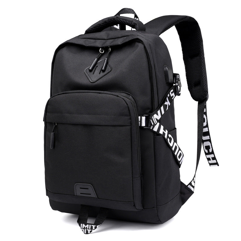 Rechargeable Fashion Solid Color Burden Reduction Backpacks