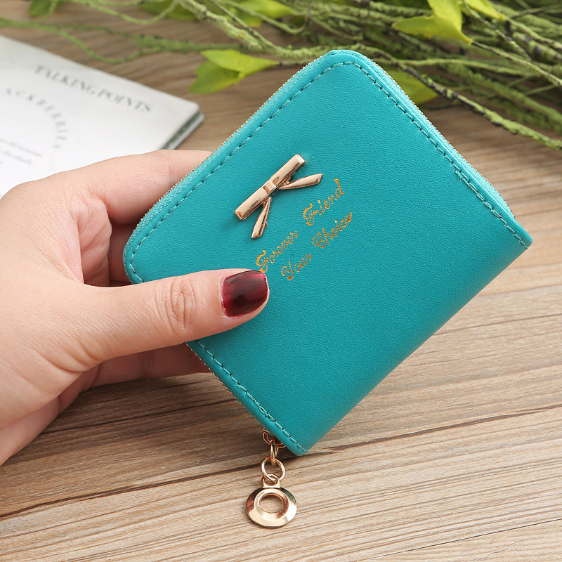 Korean Style Fashion Small Bow Mini Ladies Wallets