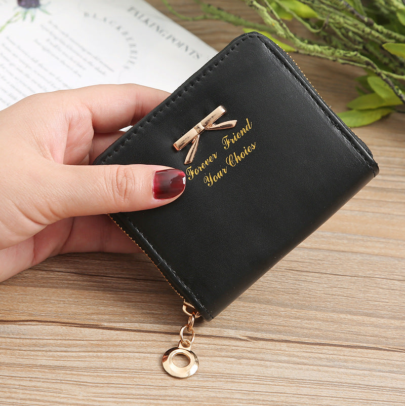 Korean Style Fashion Small Bow Mini Ladies Wallets