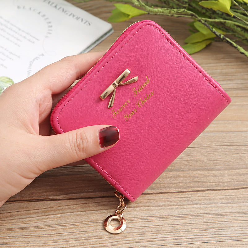 Korean Style Fashion Small Bow Mini Ladies Wallets