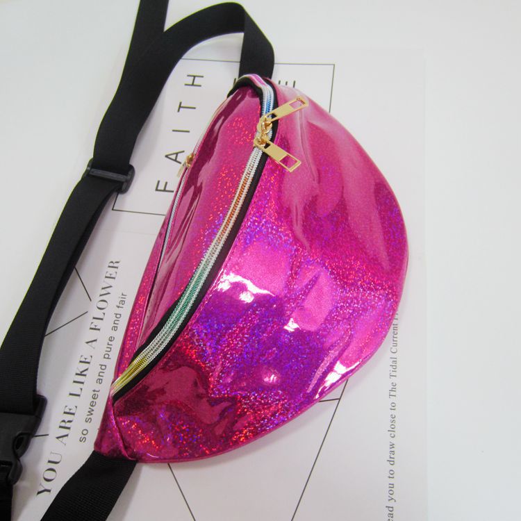 Women's Laser Magic Color Trend Reflective Transparent Waist Packs