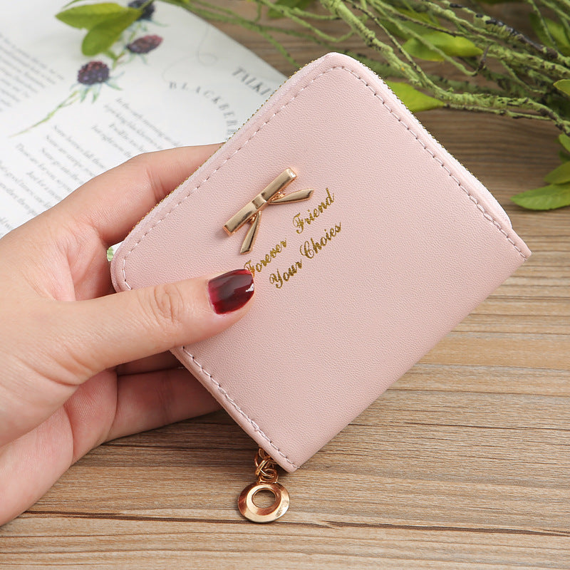 Korean Style Fashion Small Bow Mini Ladies Wallets