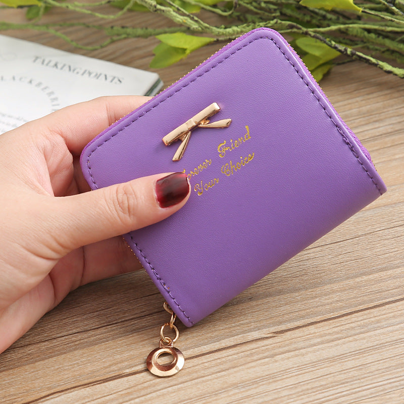 Korean Style Fashion Small Bow Mini Ladies Wallets