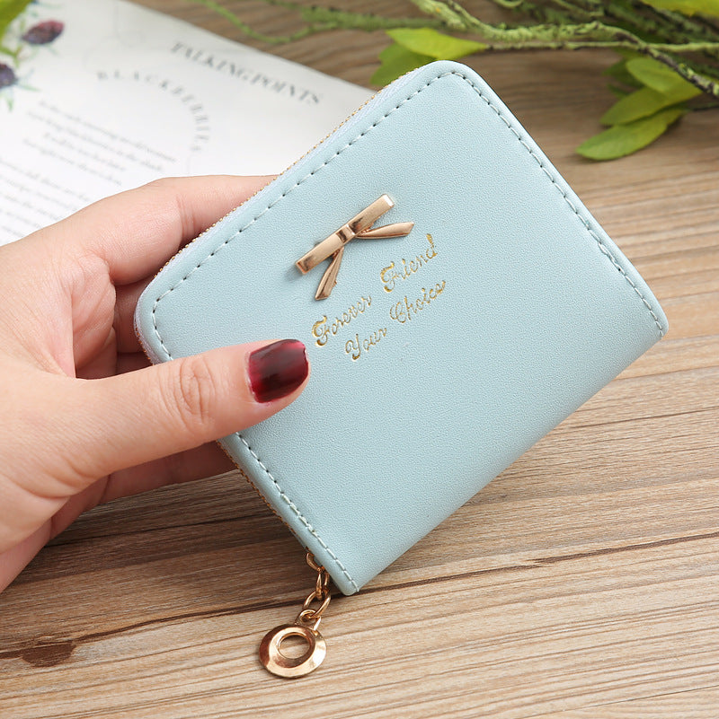 Korean Style Fashion Small Bow Mini Ladies Wallets