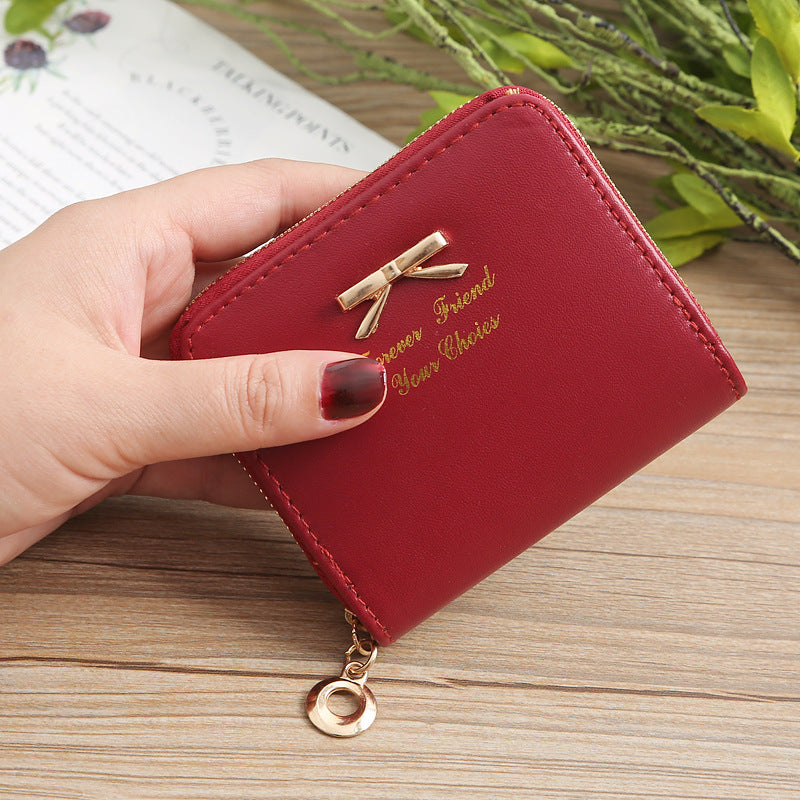 Korean Style Fashion Small Bow Mini Ladies Wallets