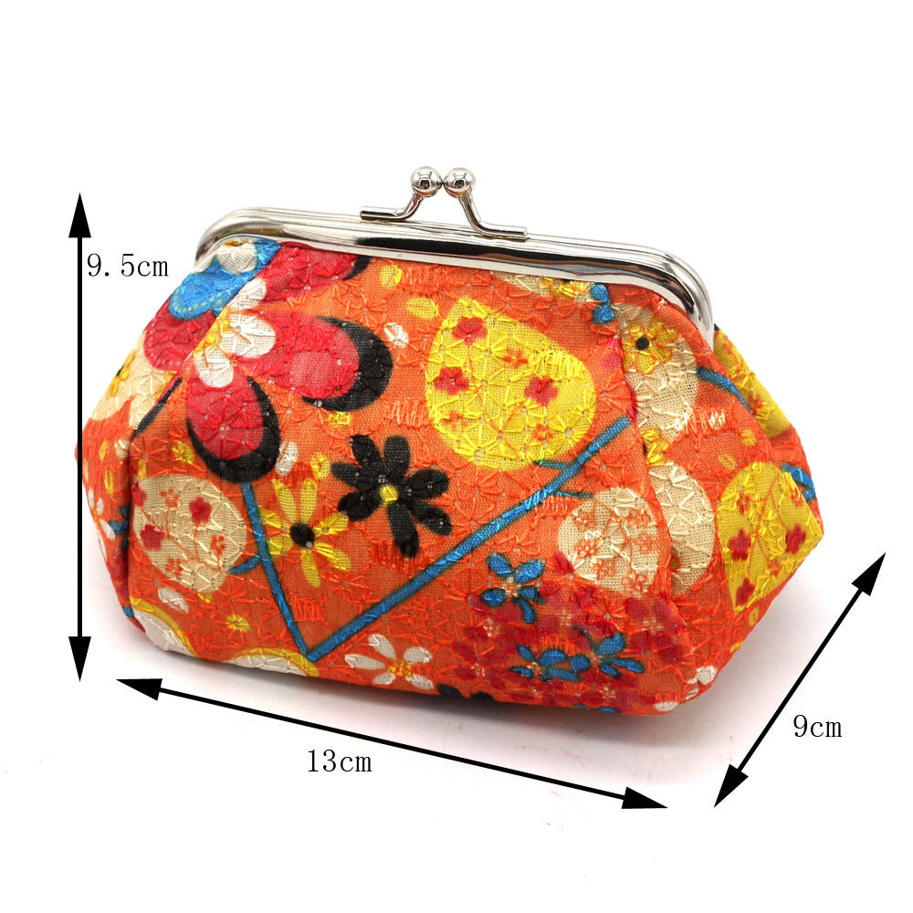 Embroidered Fabric Creative Small Hand Holding Coin Purses