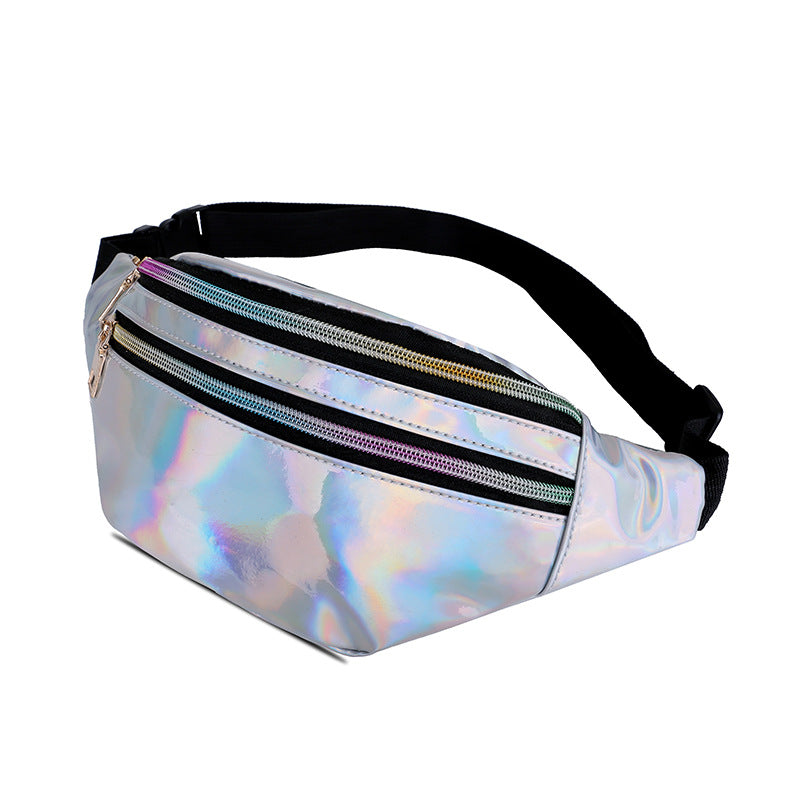 Women's Slouchy Trendy Popular Laser Color Men's Waist Packs