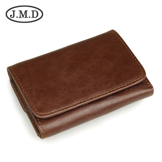 Leather For Man Vertical Swiping Multiple Slots Men's Wallets