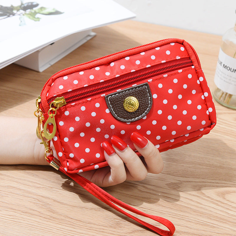 Women's Cloth Short Change Large Screen Mobile Coin Purses