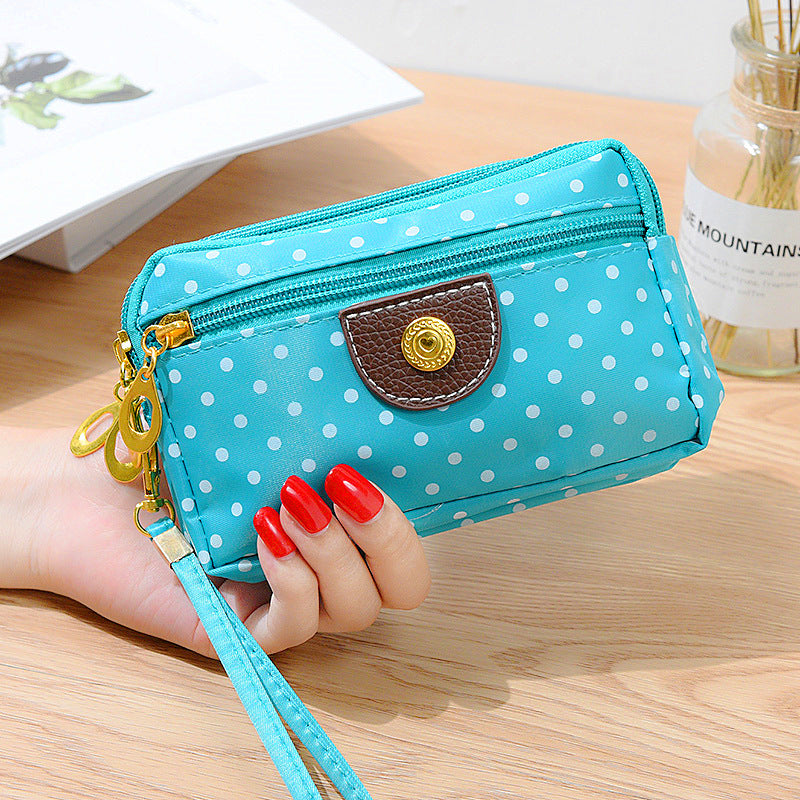 Women's Cloth Short Change Large Screen Mobile Coin Purses