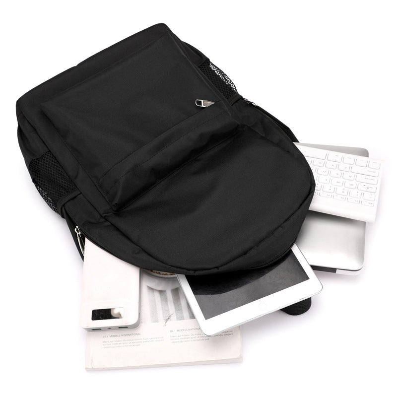 Men's Simple Oxford Cloth College Rechargeable Computer Backpacks