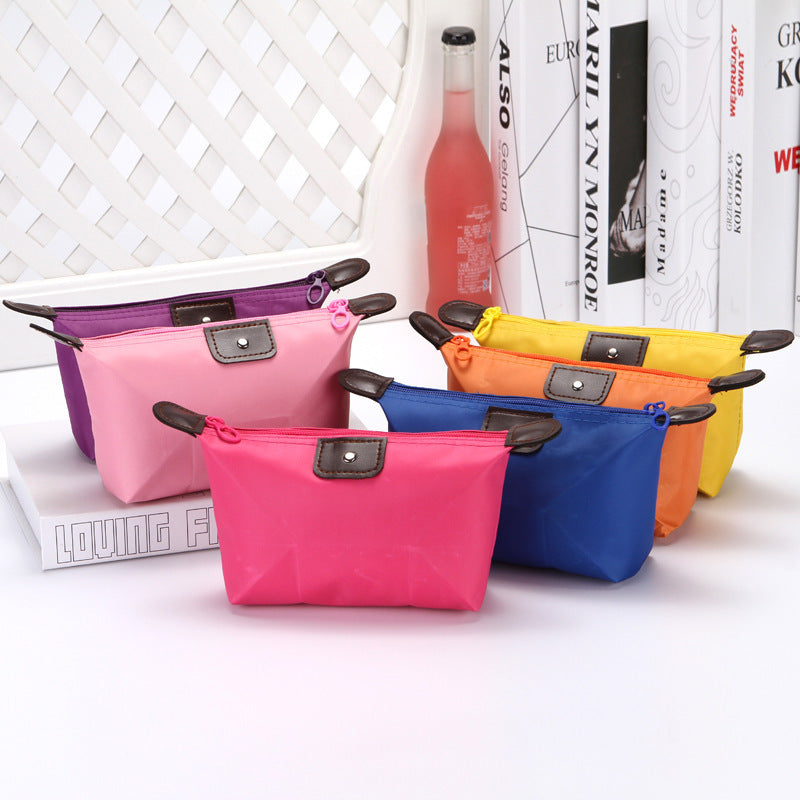 Color Multifunctional Portable Nylon Dumplings Waterproof Cosmetic Bags